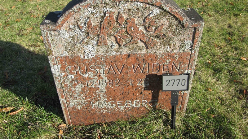 Grave number: KG G  2770