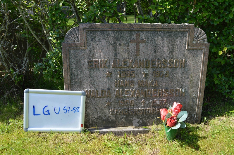 Grave number: LG U    57, 58