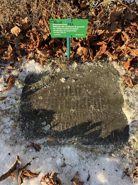 Gravnummer: SJ F    24