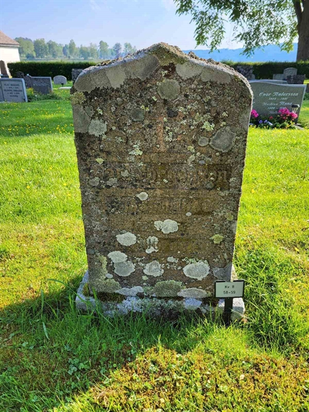 Grave number: kö 01 08    58-59