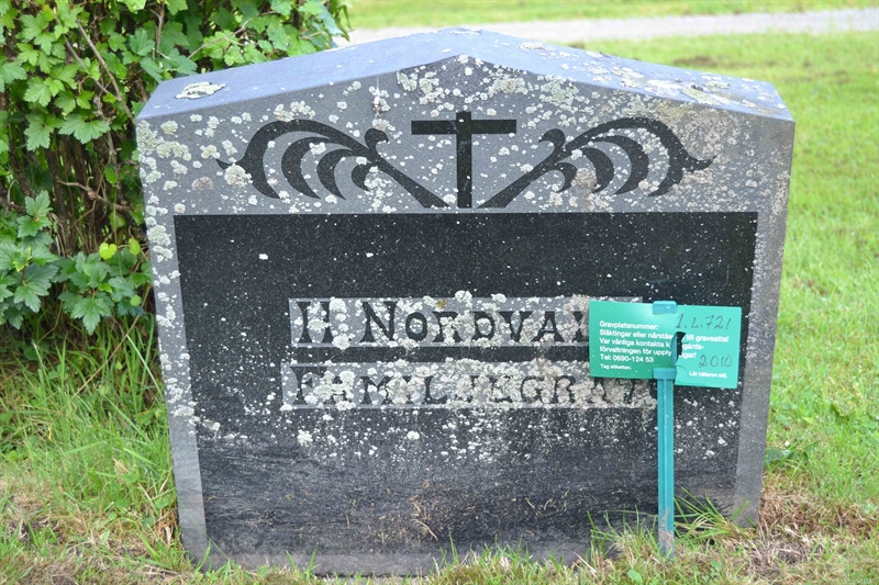 Grave number: 1 L   721
