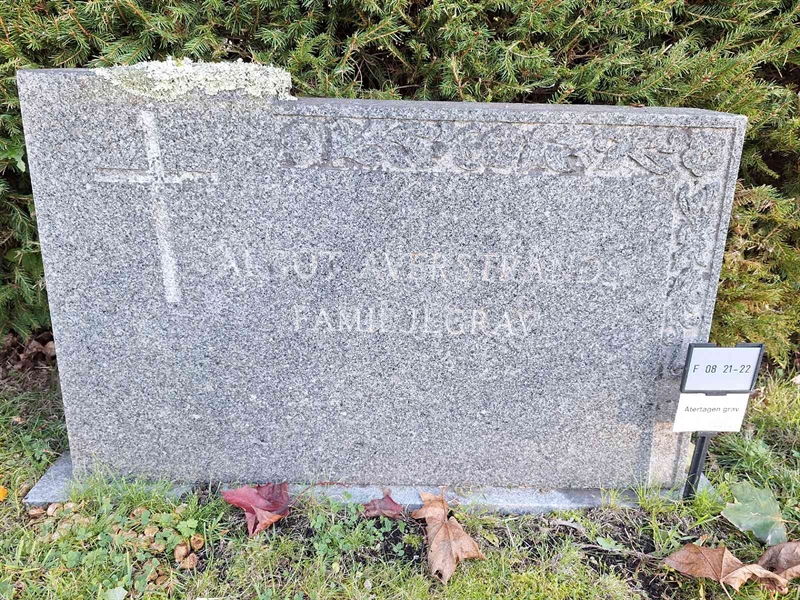 Grave number: F 08    21-22