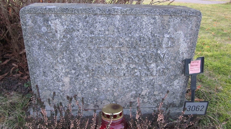 Grave number: KG H  3062