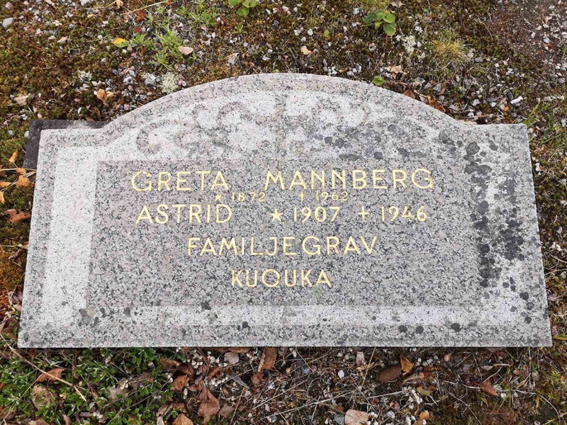 Grave number: SK K   123