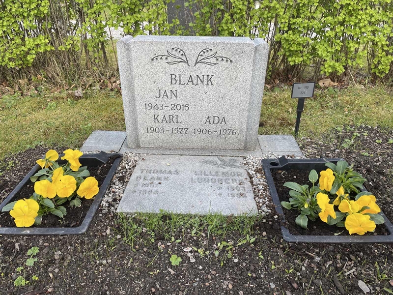 Grave number: 1 U10   221
