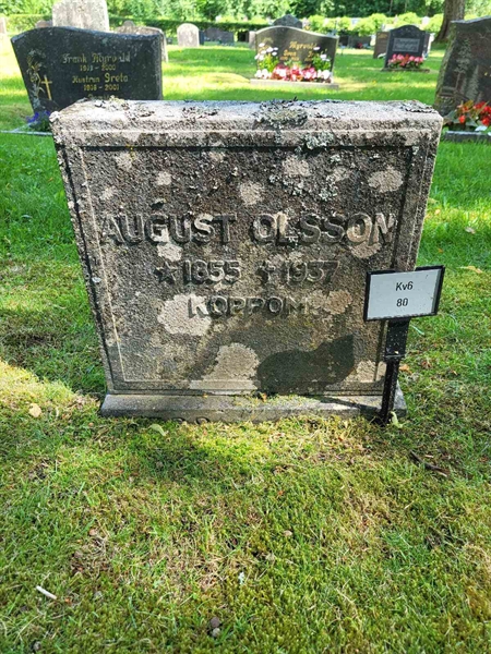 Grave number: Jä 06    80