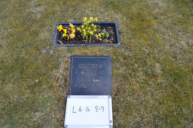 Grave number: LG G     8, 9