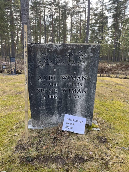 Hautatunnus: 04 11    31-32