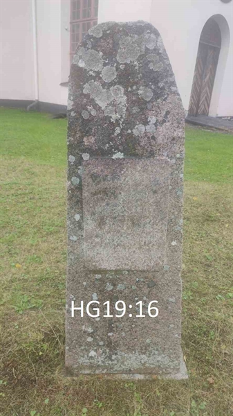 Gravnummer: HG 19    16