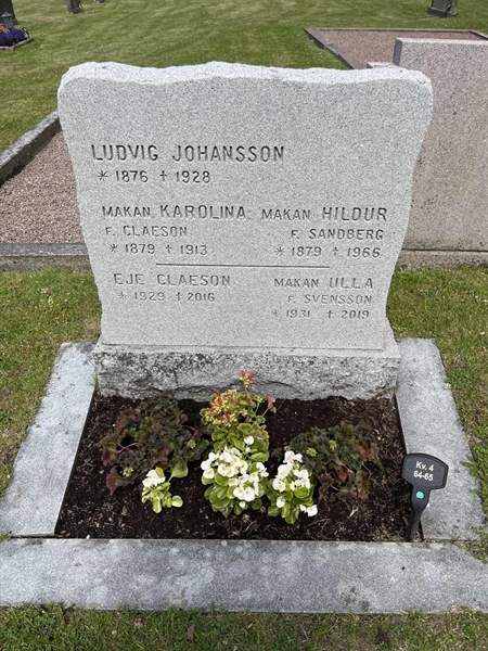 Grave number: 33 4    64-65