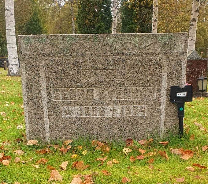 Grave number: 1 A 13