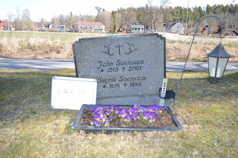 Grave number: LG E   161