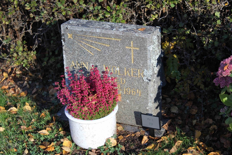 Grave number: A L  731