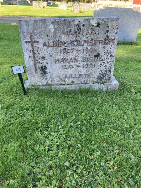 Grave number: 1 NA    45