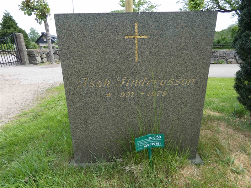 Grave number: SN J    30