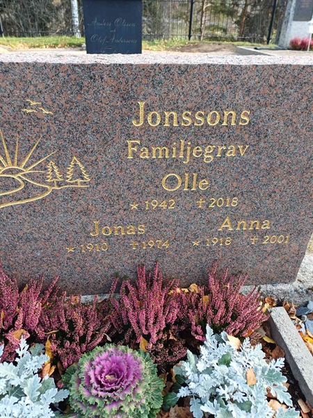 Grave number: JÄ 1 A 1316, 1317, 1318