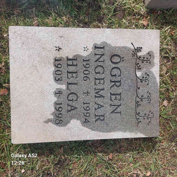 Grave number: AL U    26