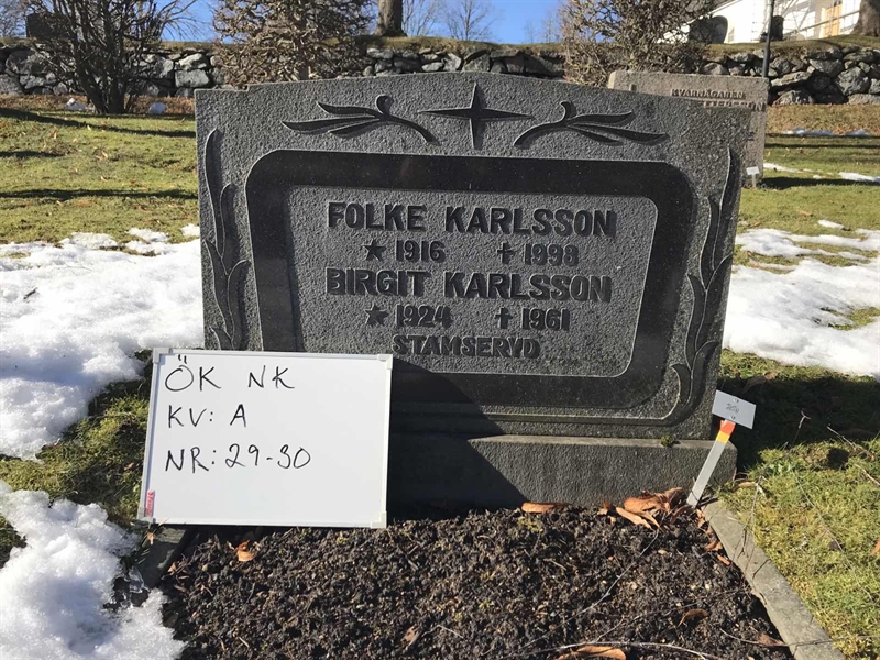 Grave number: Ö NK A    29, 30