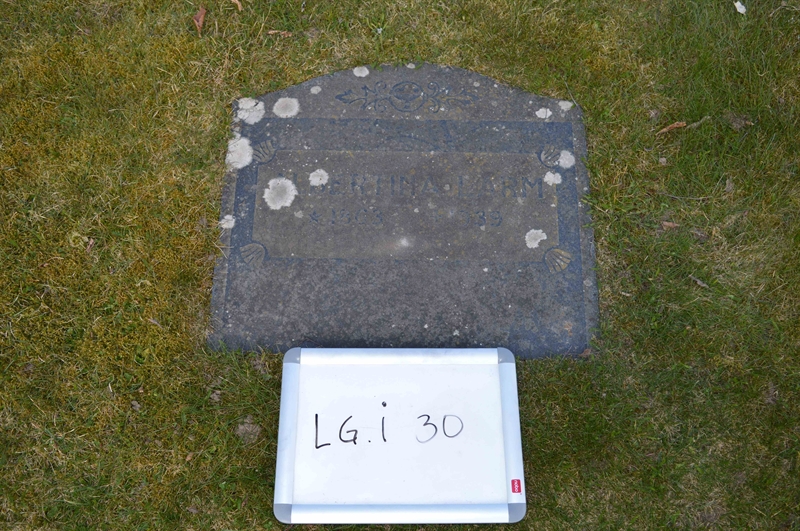Grave number: LG I    30