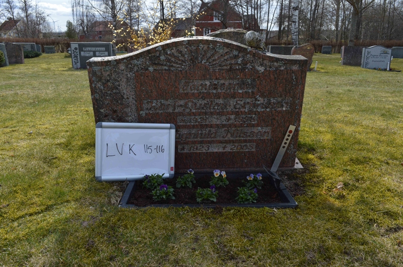 Grave number: LV K   115, 116