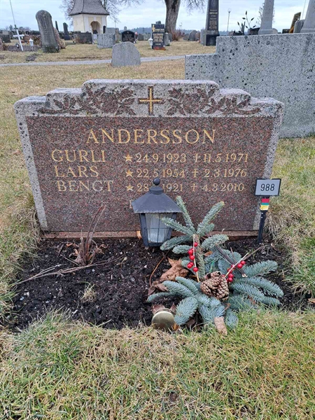 Grave number: KG A   988, 989