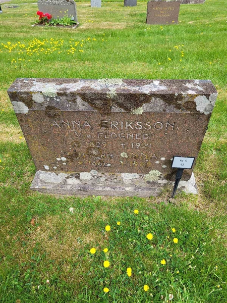 Grave number: kö 01 05    63