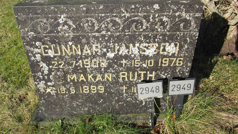 Grave number: KG H  2948, 2949
