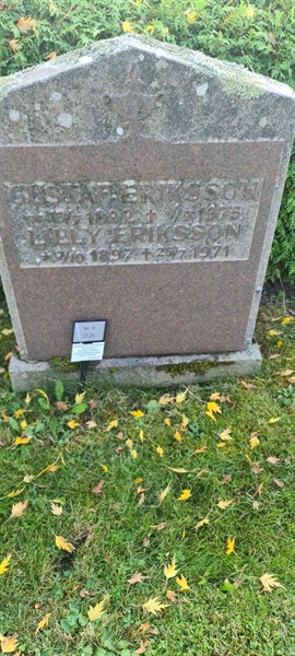Grave number: M H   23, 24
