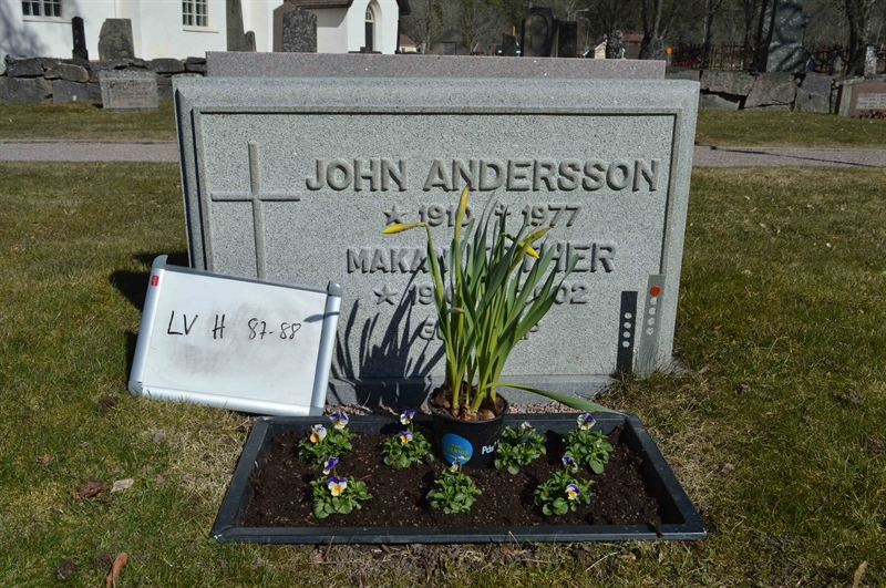 Grave number: LV H    87, 88