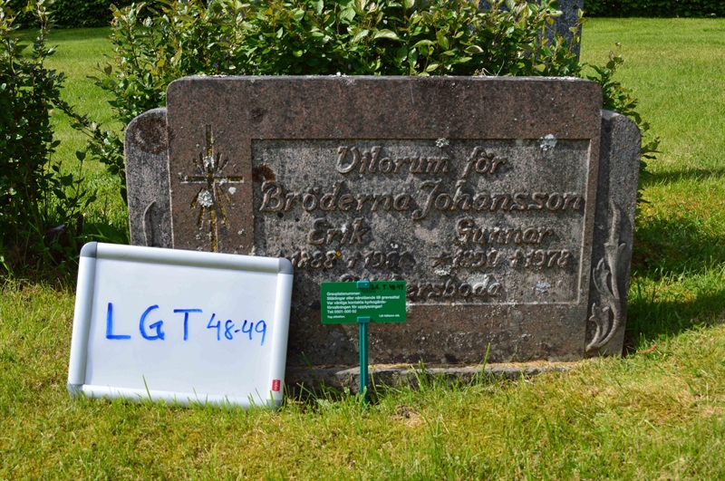 Grave number: LG T    48, 49