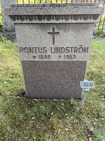 Grave number: 1 NU    64
