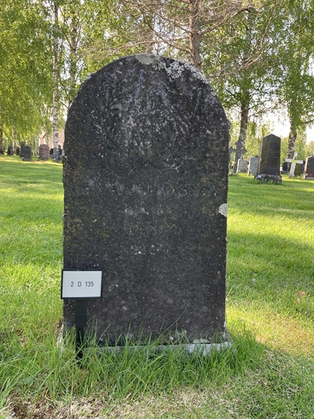 Grave number: 2 D   135