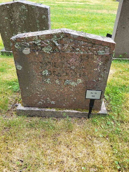 Grave number: kö 01 14   160