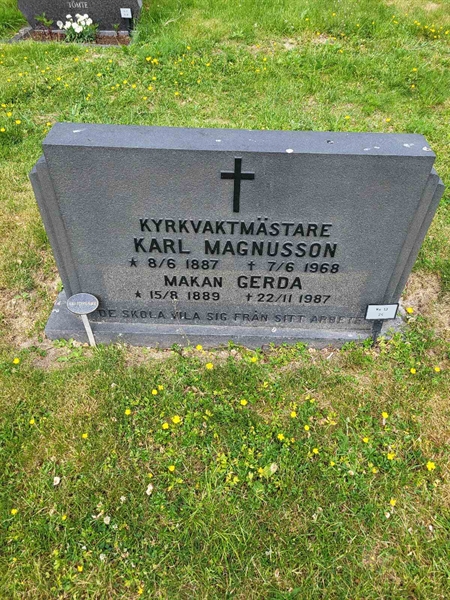 Grave number: kö 01 13    24