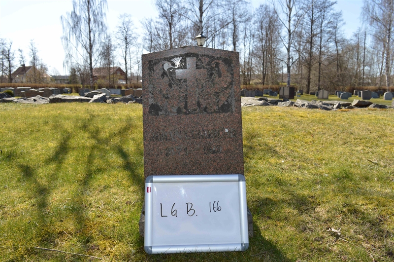 Grave number: LG B   166