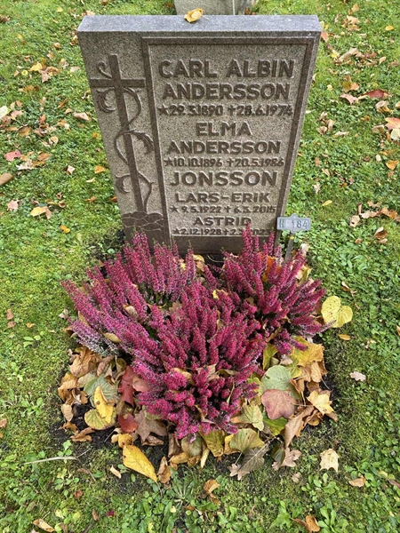 Grave number: 1 H   184