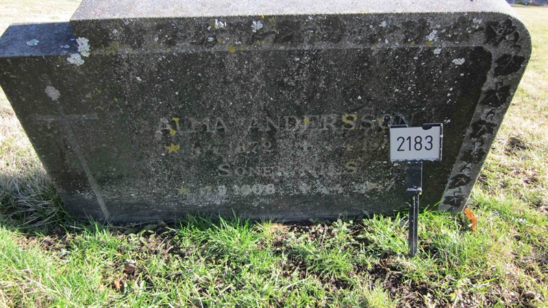 Grave number: KG F  2183