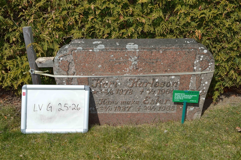 Grave number: LV G    25, 26