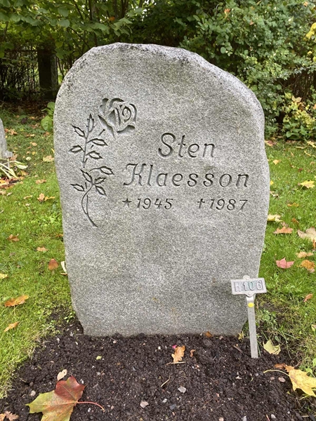 Gravnummer: 1 H   106