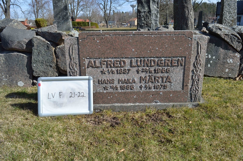 Grave number: LV F    21, 22