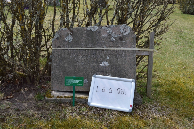 Grave number: LG G    85
