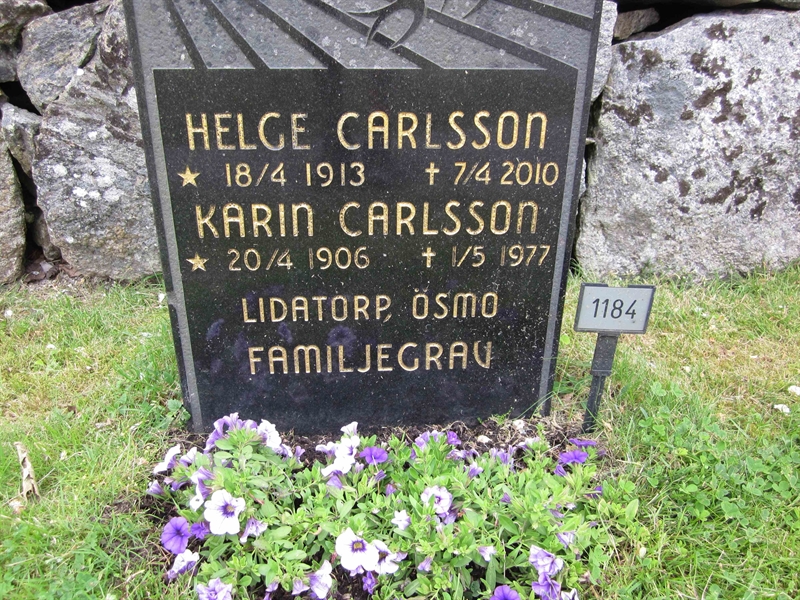 Grave number: KG E  1184