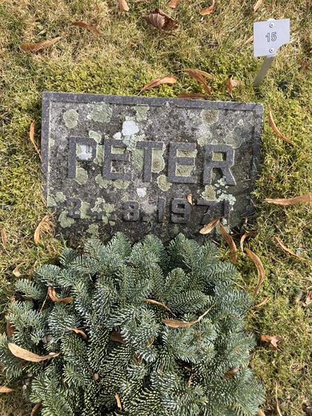 Grave number: Ö GK Å    15