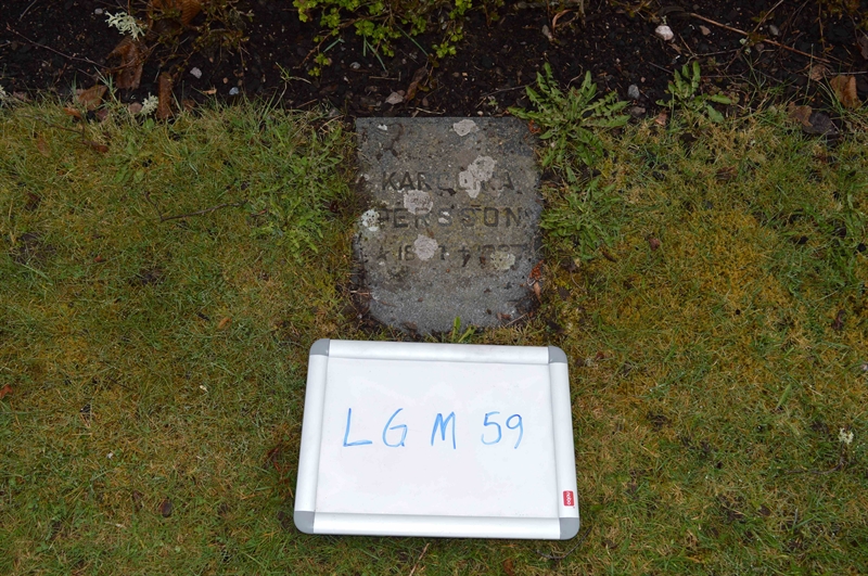 Grave number: LG M    59
