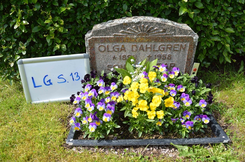 Grave number: LG S    13