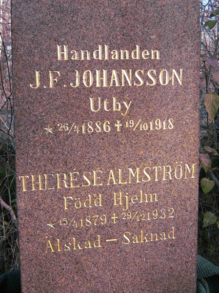 Grave number: HJ   565, 566