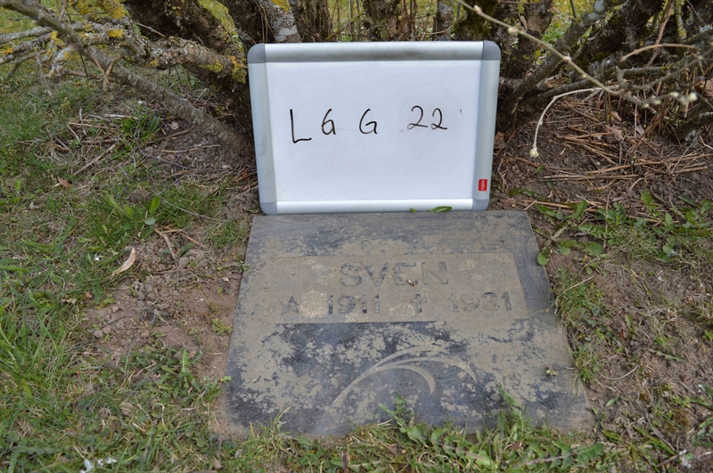 Grave number: LG G    22