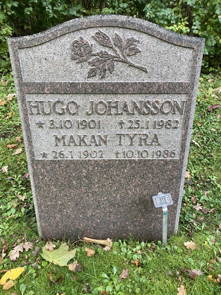 Gravnummer: 1 H    86