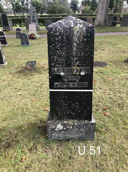 Grave number: AK U    51