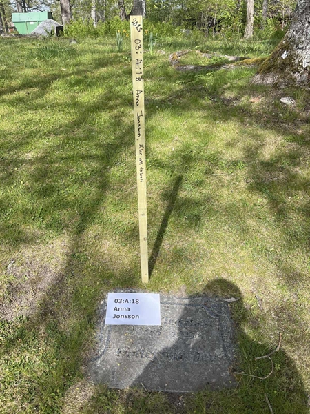 Grave number: 03 A 18